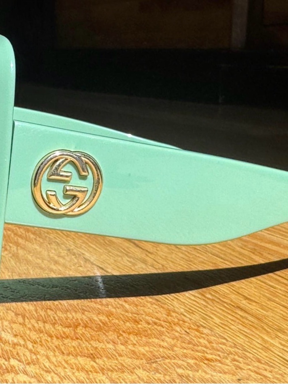Gucci Mint Green Rectangular Women's Sunglasses - Picture 5 of 8